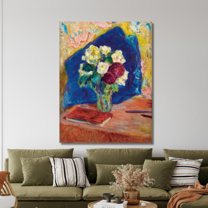 Il Bouquet E Il Libro Édouard Vuillard evu65 quadro stampato su tela