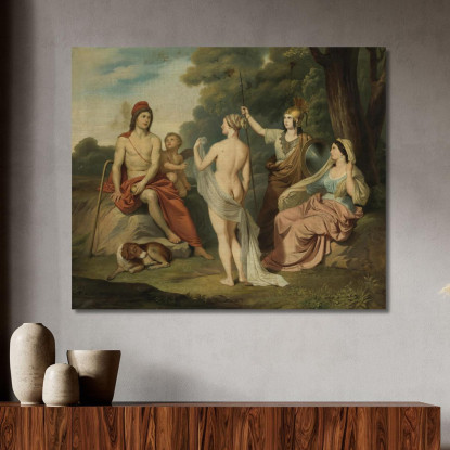 Il Giudizio Di Parigi Jacques Louis David jld43 quadro stampato su tela