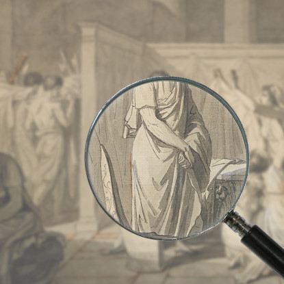 I Littori Portano A Bruto I Corpi Dei Suoi Figli Jacques Louis David jld44 quadro stampato su tela