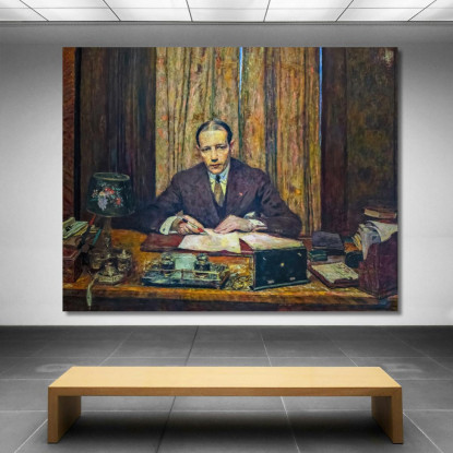 Lucien Rosengart Al Suo Tavolo Da Lavoro Édouard Vuillard evu86 quadro stampato su tela
