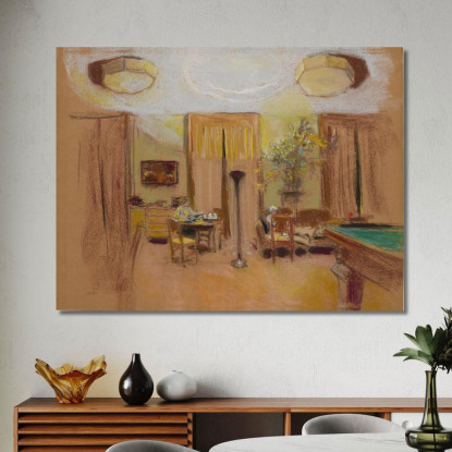 Lucy Hessel E Lulu Nel Grande Salotto Di Les Clayes Édouard Vuillard evu87 quadro stampato su tela