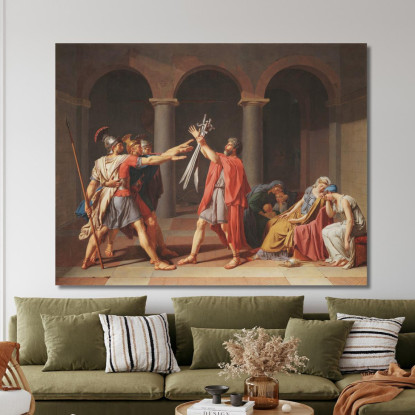 Il Giuramento Degli Orazi Jacques Louis David jld45 quadro stampato su tela