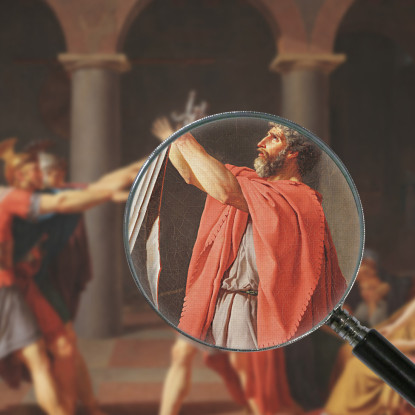 Il Giuramento Degli Orazi Jacques Louis David jld45 quadro stampato su tela