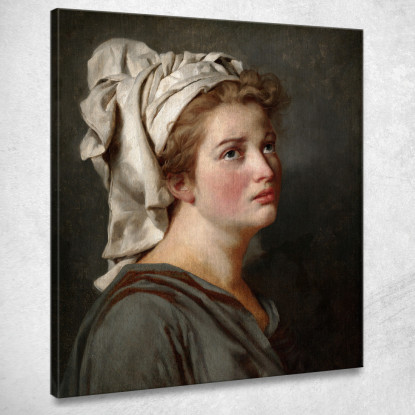 Giovane Donna Con Turbante Jacques Louis David jld47 quadro stampato su tela