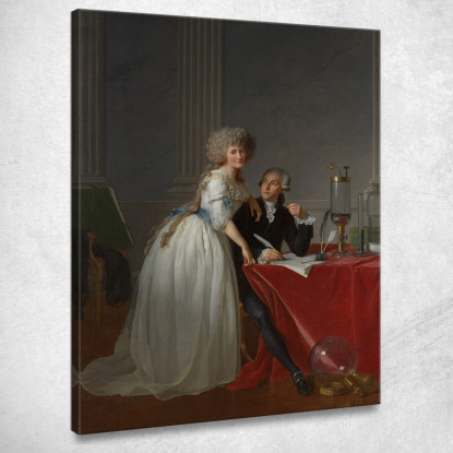 Antoine E Marie Anne Lavoisier Jacques Louis David jld48 quadro stampato su tela