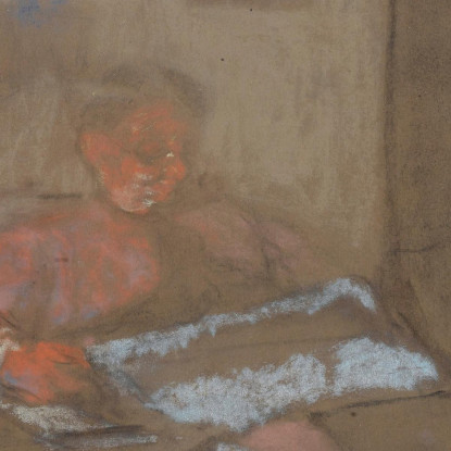 Madame Vuillard Legge Il Giornale Édouard Vuillard evu111 quadro stampato su tela