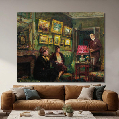 Mme Gillou Chez Elle L'Abbinamento Perfetto Édouard Vuillard evu122 quadro stampato su tela