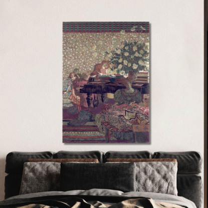 Personaggi In Un Interno. Musica Édouard Vuillard evu131 quadro stampato su tela