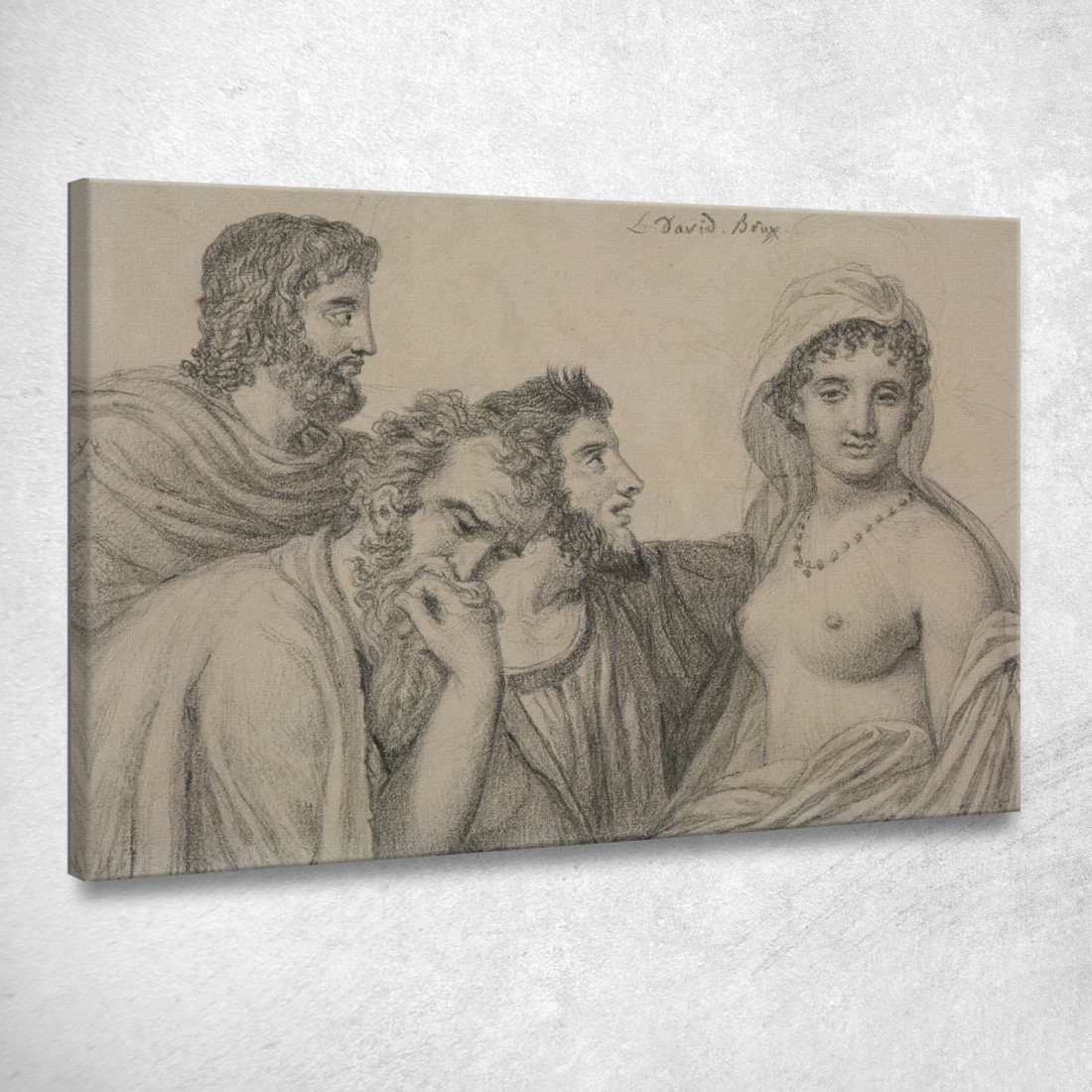 Phryné Davanti Ai Giudici Jacques Louis David jld52 quadro stampato su tela