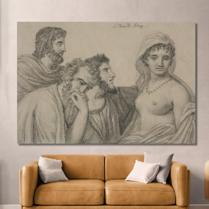 Phryné Davanti Ai Giudici Jacques Louis David jld52 quadro stampato su tela