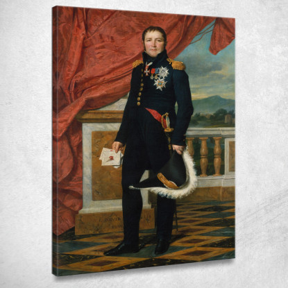 Ritratto Del Politico E Soldato Francese Étienne Maurice Gérard Jacques Louis David jld54 quadro stampato su tela