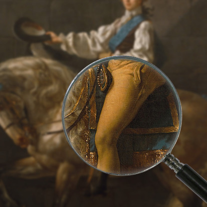 Ritratto Equestre Di Stanislaw Kostka Potocki Jacques Louis David jld57 quadro stampato su tela