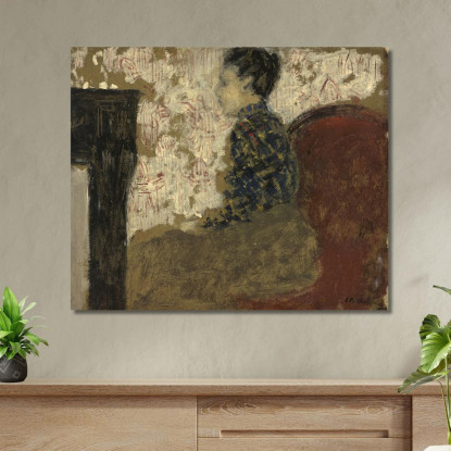 Donna Seduta Accanto Al Fuoco Édouard Vuillard evu179 quadro stampato su tela
