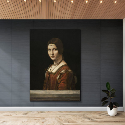 La Bella Ferronnière Leonardo Da Vinci ldv6 quadro stampato su tela