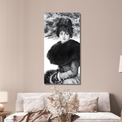 Una Passeggiata Nella Neve James Tissot jts7 quadro stampato su tela