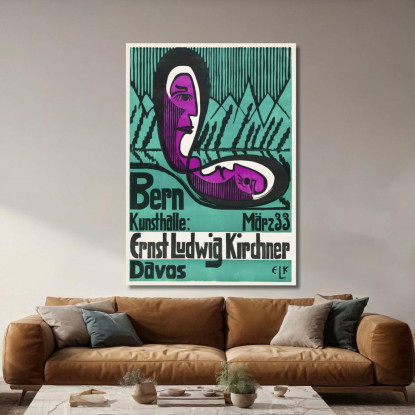 Kunsthalle Di Berna 33 Marzo 1933 Ernst Ludwig Kirchner elk9 quadro stampato su tela