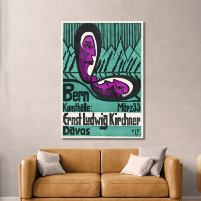 Kunsthalle Di Berna 33 Marzo 1933 Ernst Ludwig Kirchner elk9 quadro stampato su tela