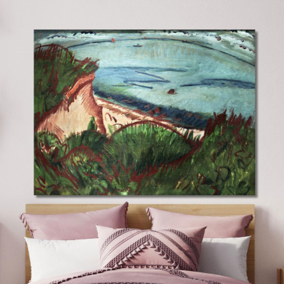 Paesaggio Costiero Su Fehmarn Ca1913 Ernst Ludwig Kirchner elk15 quadro stampato su tela