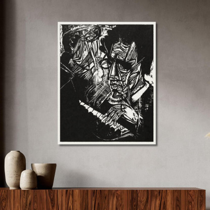 Compositore Klemperer 1916 Di The Ernst Ludwig Kirchner elk16 quadro stampato su tela