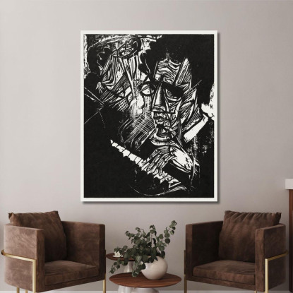 Compositore Klemperer 1916 Di The Ernst Ludwig Kirchner elk16 quadro stampato su tela