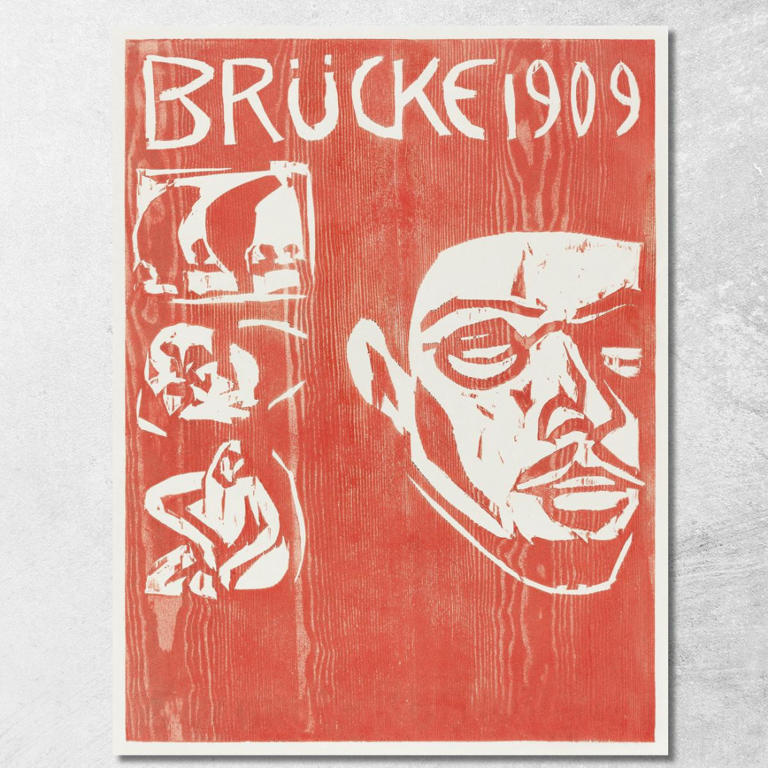 Copertina Del Quarto Annuario Del Gruppo Artista The Brucke 1909 Ernst Ludwig Kirchner elk17 quadro stampato su tela