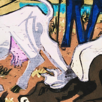 Mucche Nella Primavera Del 1933 Ernst Ludwig Kirchner elk18 quadro stampato su tela