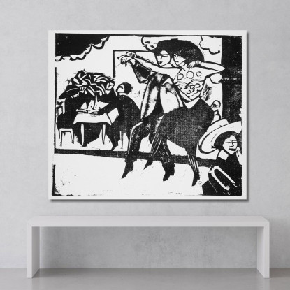 Sala Da Ballo Vicino Ernst Ludwig Kirchner elk22 quadro stampato su tela