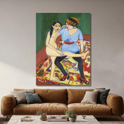 Formazione Sulla Danza Ernst Ludwig Kirchner elk23 quadro stampato su tela