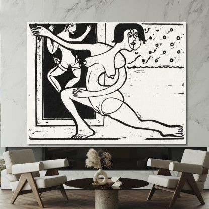 Ballerino Che Pratica 1934 Ernst Ludwig Kirchner elk24 quadro stampato su tela