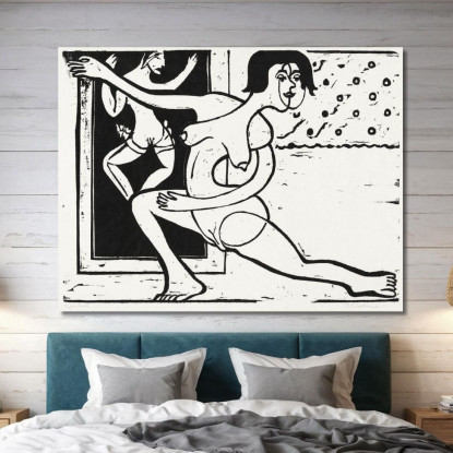 Ballerino Che Pratica 1934 Ernst Ludwig Kirchner elk24 quadro stampato su tela