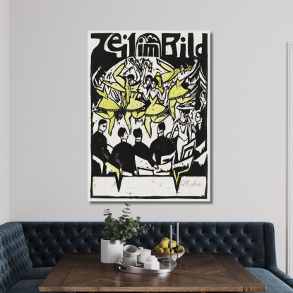 Ballerini Al Palazzo Del Ghiaccio 1912 Ernst Ludwig Kirchner elk25 quadro stampato su tela