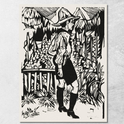 Il Boy Scout Intorno Al 1930 Ernst Ludwig Kirchner elk27 quadro stampato su tela