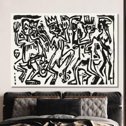 Il Folle Iii 1912-1923 Ernst Ludwig Kirchner elk28 quadro stampato su tela