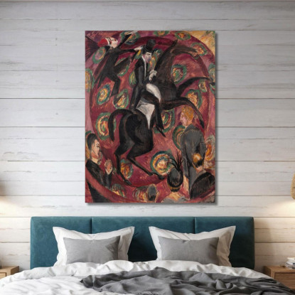 Ballerini Di Circo Con Nacchere 1910-1914 Ernst Ludwig Kirchner elk34 quadro stampato su tela