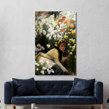 Crisantemi James Tissot jts12 quadro stampato su tela