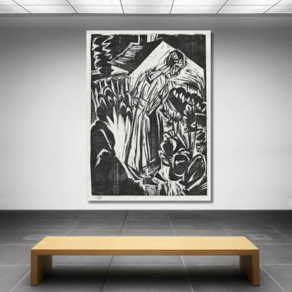 Donna In Un Giardino 1916 Ernst Ludwig Kirchner elk43 quadro stampato su tela