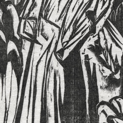 Donna In Un Giardino 1916 Ernst Ludwig Kirchner elk43 quadro stampato su tela