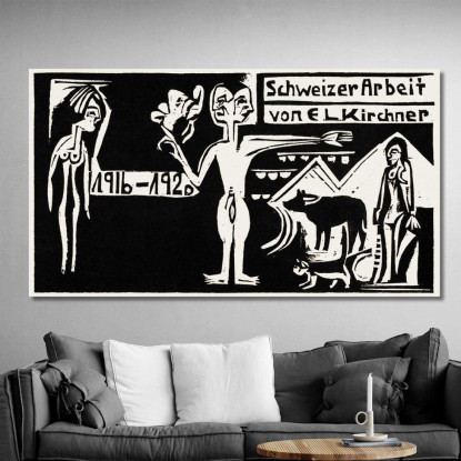 Esposizione Ernst Ludwig Kirchner elk47 quadro stampato su tela