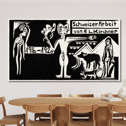 Esposizione Ernst Ludwig Kirchner elk47 quadro stampato su tela