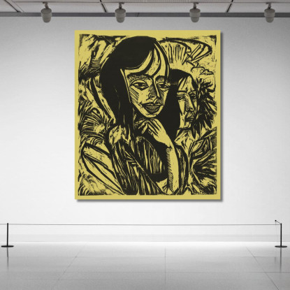 Ragazze Di Fehmarn 1913 Ernst Ludwig Kirchner elk52 quadro stampato su tela