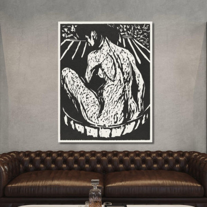 Nudo Femminile 1908 Ernst Ludwig Kirchner elk53 quadro stampato su tela