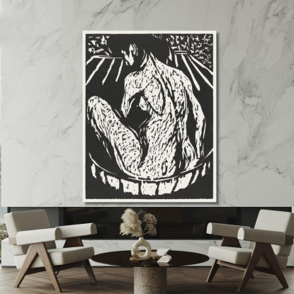 Nudo Femminile 1908 Ernst Ludwig Kirchner elk53 quadro stampato su tela