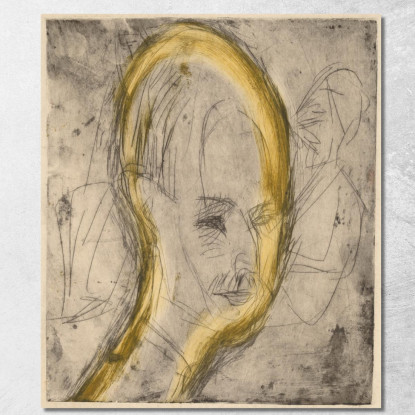 Responsabile Del Dottor Bauer 1921 Ernst Ludwig Kirchner elk61 quadro stampato su tela