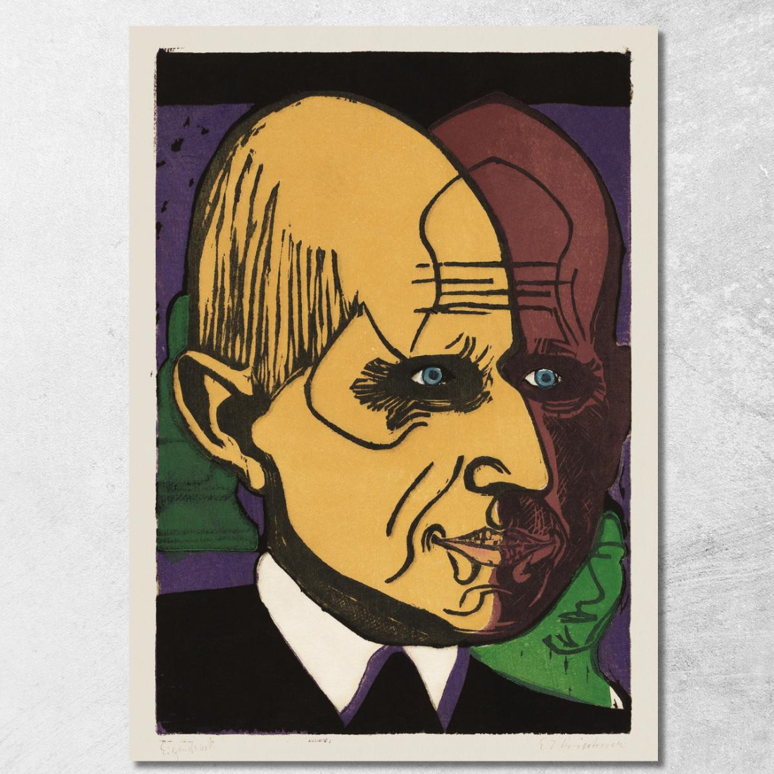 Responsabile Del Dottor Bauer 1933 Ernst Ludwig Kirchner elk62 quadro stampato su tela