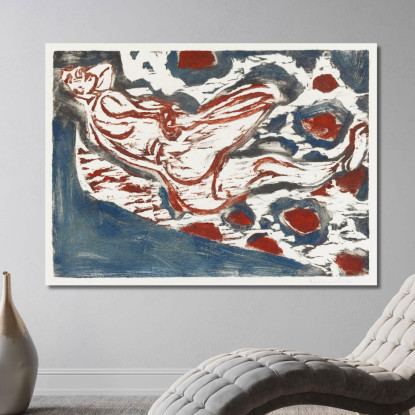 Nudo Disteso Nudo Disteso 1907 Ernst Ludwig Kirchner elk72 quadro stampato su tela