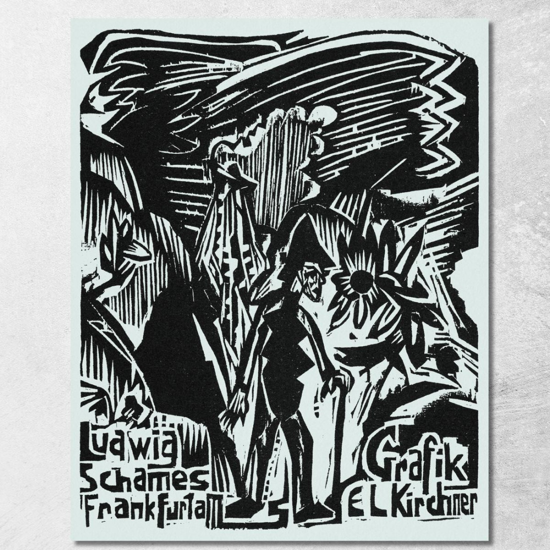Ludwig Schames Francoforte Nel 1920 Ernst Ludwig Kirchner elk75 quadro stampato su tela