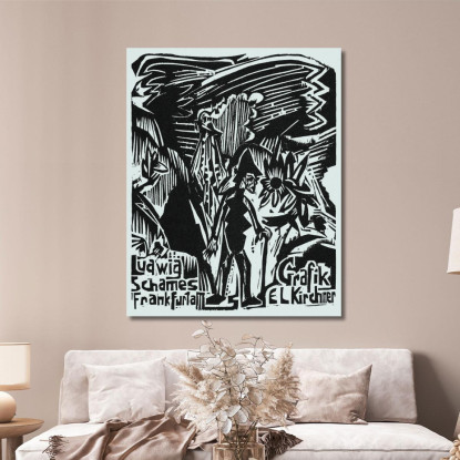 Ludwig Schames Francoforte Nel 1920 Ernst Ludwig Kirchner elk75 quadro stampato su tela