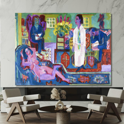 Boemia Moderna 1924 Ernst Ludwig Kirchner elk78 quadro stampato su tela