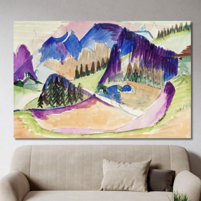 Paesaggio Montano Ernst Ludwig Kirchner elk81 quadro stampato su tela