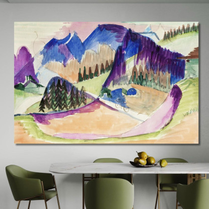 Paesaggio Montano Ernst Ludwig Kirchner elk81 quadro stampato su tela